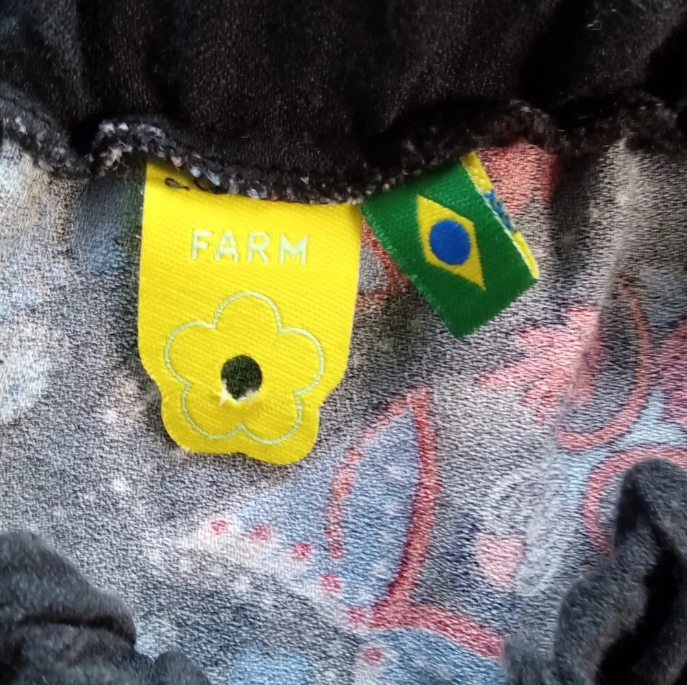 Anthropologie Farm Rio Women's Butterfly Mini Dress Smocked Black Size Medium - Picture 5 of 12